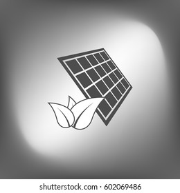 Solar energy eco concept icon