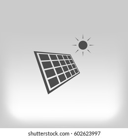 Solar energy eco concept icon