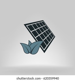 Solar energy eco concept icon
