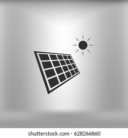 Solar energy eco concept icon
