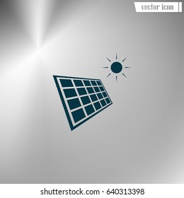Solar energy eco concept icon