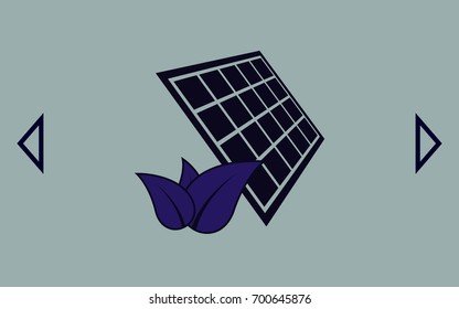 Solar energy eco concept icon