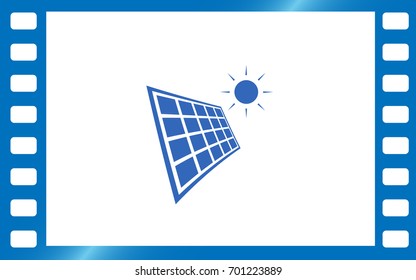 Solar energy eco concept icon