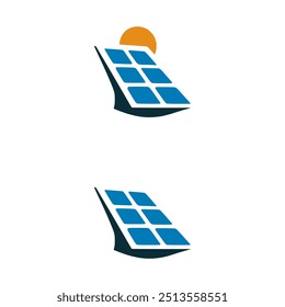 solar energy eco green logo vector illustration template design