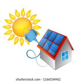 Solar energy electricity in the house