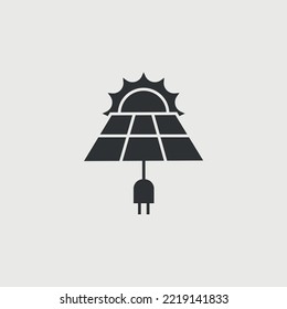 icono del vector de energía solar