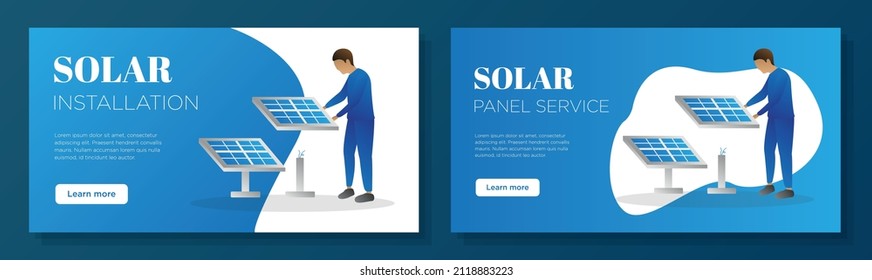 solar-energy-engineer-service-online-banner-stock-vector-royalty-free