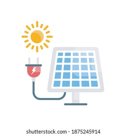 Solar Energy Flat Vector Illustration. EPS 10 File 