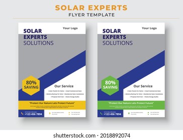 Solar Energy Flyer Templates, Solar Experts Solutions Flyer