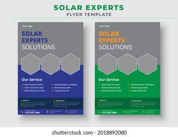 Solar Energy Flyer Templates, Solar Experts Solutions Flyer