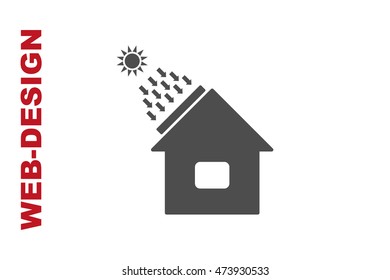 Solar Energy, Solar Heater Icon Vector