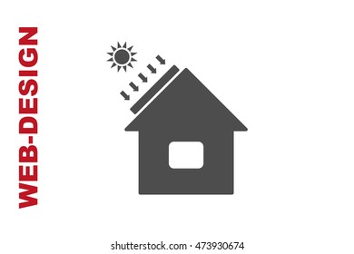 Solar Energy, Solar Heater Icon Vector