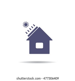 Solar Energy, Solar Heater Icon Vector