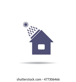 Solar Energy, Solar Heater Icon Vector