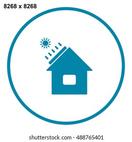Solar Energy, Solar Heater Icon Vector