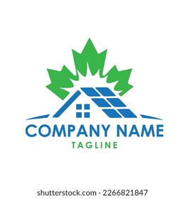solar energy home logo design
