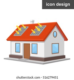 Solar Energy House Icon