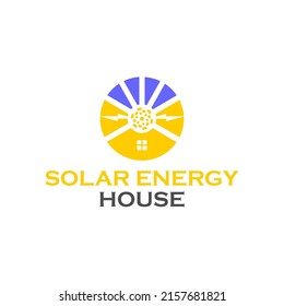 Solar Energy House Logo Template