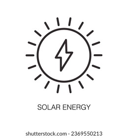 solar energy icon. Collection of renewable energy, ecology and green electricity icons. Vector illustration.