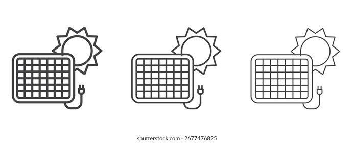 Design de ícone de energia solar, adequado para web, infográficos, interface e aplicativos.