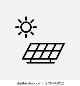 solar energy icon designed in a line style