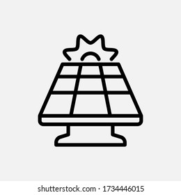 solar energy icon designed in a line style