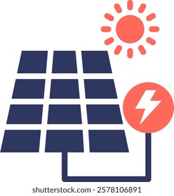 Solar Energy Icon Element For Design