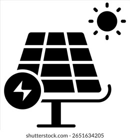 Solar Energy Icon Element For Design