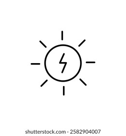 Solar energy icon Flat fill set collection