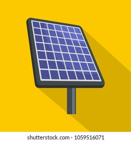 Solar energy icon. Flat illustration of solar energy vector icon for web