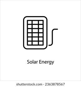 Solar Energy icon for industry collection Vector stock illustration