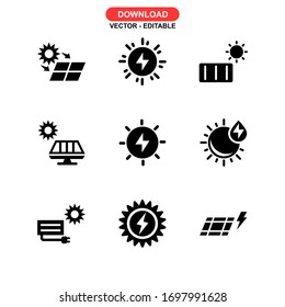 Solar Energy Icon Or Logo Isolated Sign Symbol Vector Illustration - Collection Of High Quality Black Style Vector Icons
