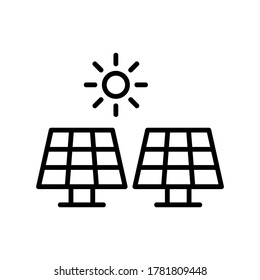 Solar Energy icon or logo isolated sign symbol vector illustration - high quality black style vector icons
