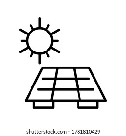 Solar Energy icon or logo isolated sign symbol vector illustration - high quality black style vector icons
