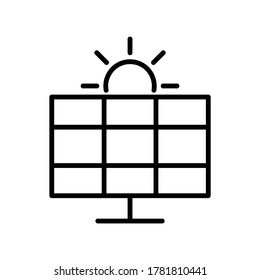 Solar Energy icon or logo isolated sign symbol vector illustration - high quality black style vector icons
