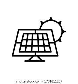 Solar Energy icon or logo isolated sign symbol vector illustration - high quality black style vector icons
