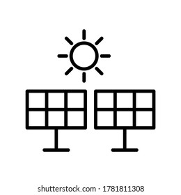 Solar Energy icon or logo isolated sign symbol vector illustration - high quality black style vector icons
