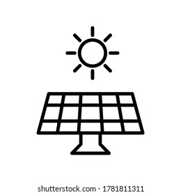 Solar Energy icon or logo isolated sign symbol vector illustration - high quality black style vector icons

