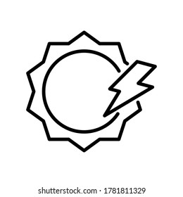 Solar Energy icon or logo isolated sign symbol vector illustration - high quality black style vector icons

