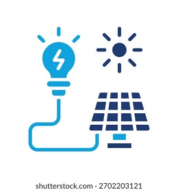Solar Energy Icon Mixed Vector Illustration