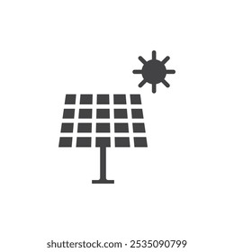 Solar energy icon Symbol mark in filled style