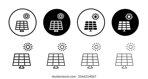 Solar Energy Icon Symbol mark in filled style