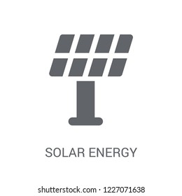 Solar energy icon. Trendy Solar energy logo concept on white background from Smarthome collection. Suitable for use on web apps, mobile apps and print media.