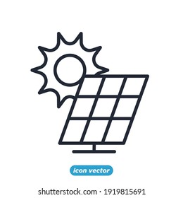 solar energy icon. Energy Types symbol template for graphic and web design collection logo vector illustration