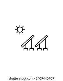 solar energy icon, vector best line icon.