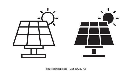 Solar energy icon vector design element logo template