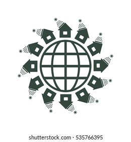 Solar Energy Icon Vector flat design style