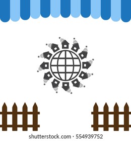 Solar Energy Icon Vector flat design style