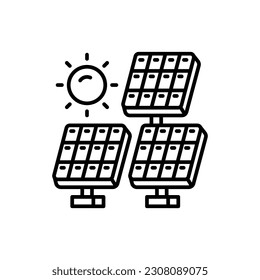 Solar Energy icon in vector. Illustration