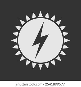 Solar energy icon. Vector illustration